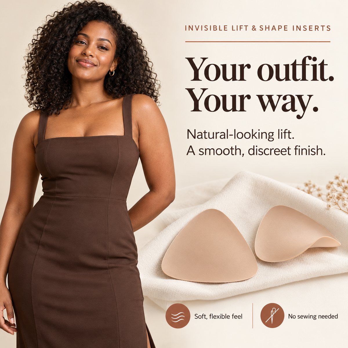 ✨ Invisible Lift & Shape Inserts Reusable Inserts with Double-Sided Hold 💎