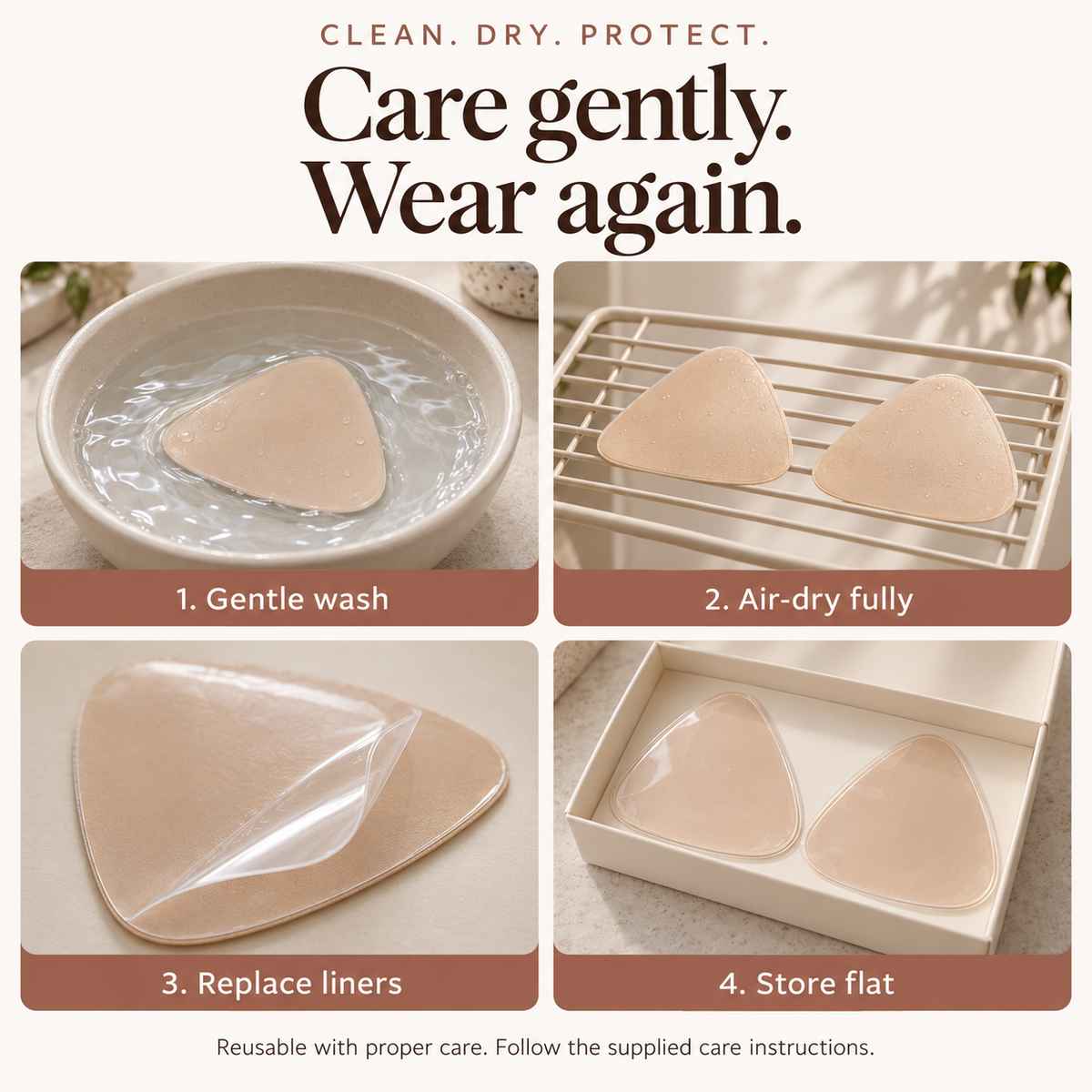 ✨ Invisible Lift & Shape Inserts Reusable Inserts with Double-Sided Hold 💎