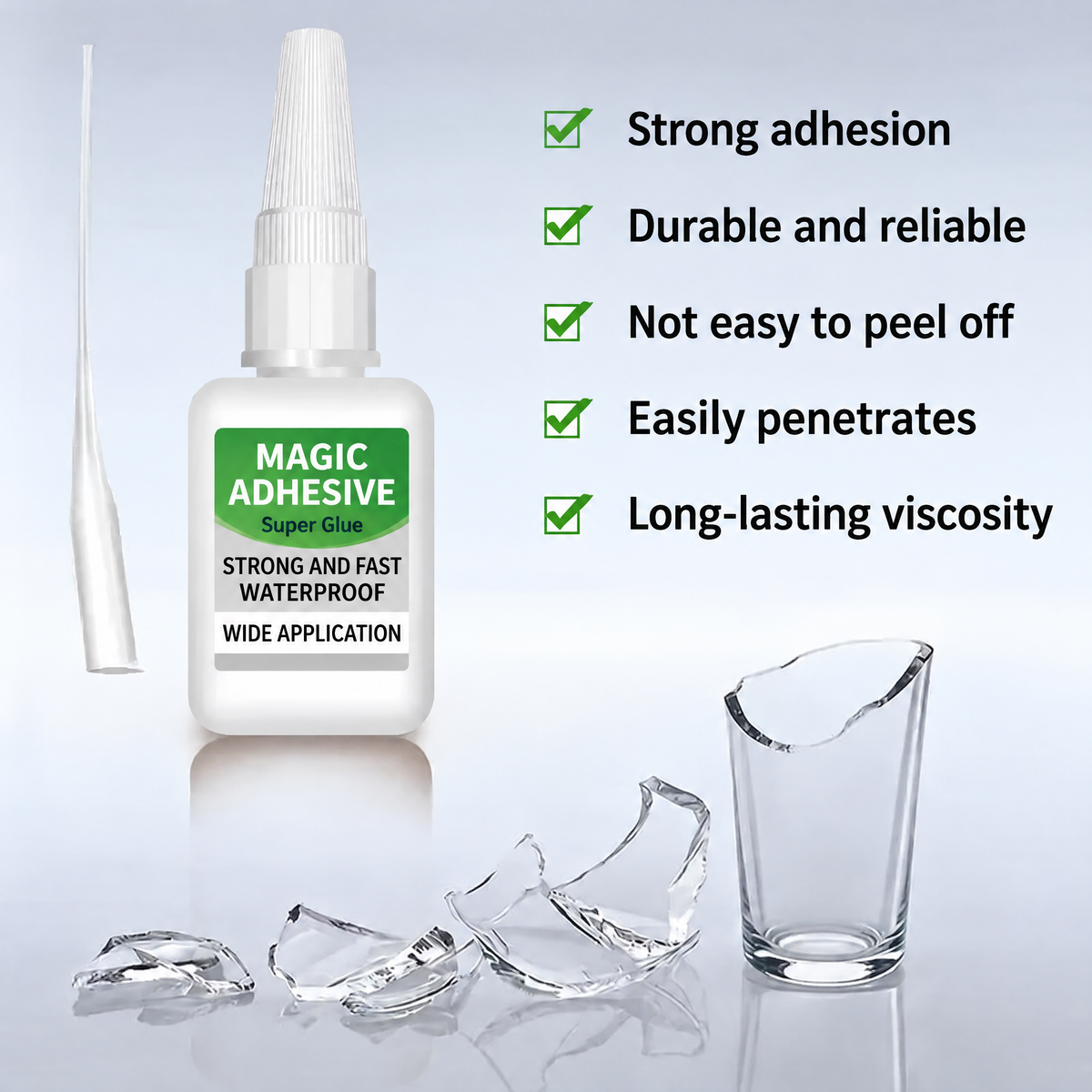 🛠️ Heavy-Duty Super Glue – ⚡ Fast-Setting, 💧 Water-Resistant Adhesive for Multi-Surface Repairs