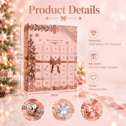 🎄 2026 Christmas Jewelry Advent Calendar for Women – 💖 24 Days of Surprise Charms, Bracelet & Necklace Gift Set ✨