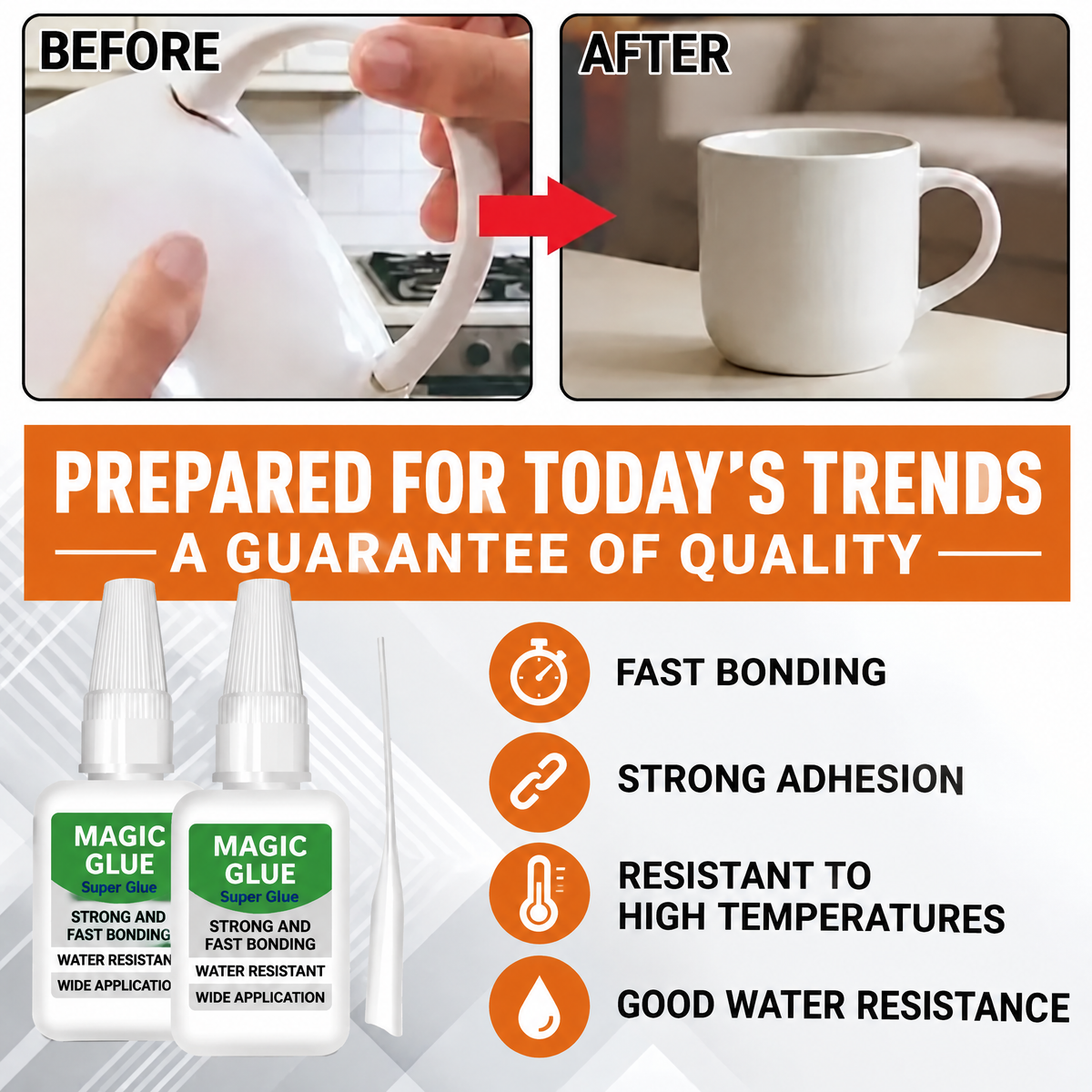 🛠️ Heavy-Duty Super Glue – ⚡ Fast-Setting, 💧 Water-Resistant Adhesive for Multi-Surface Repairs