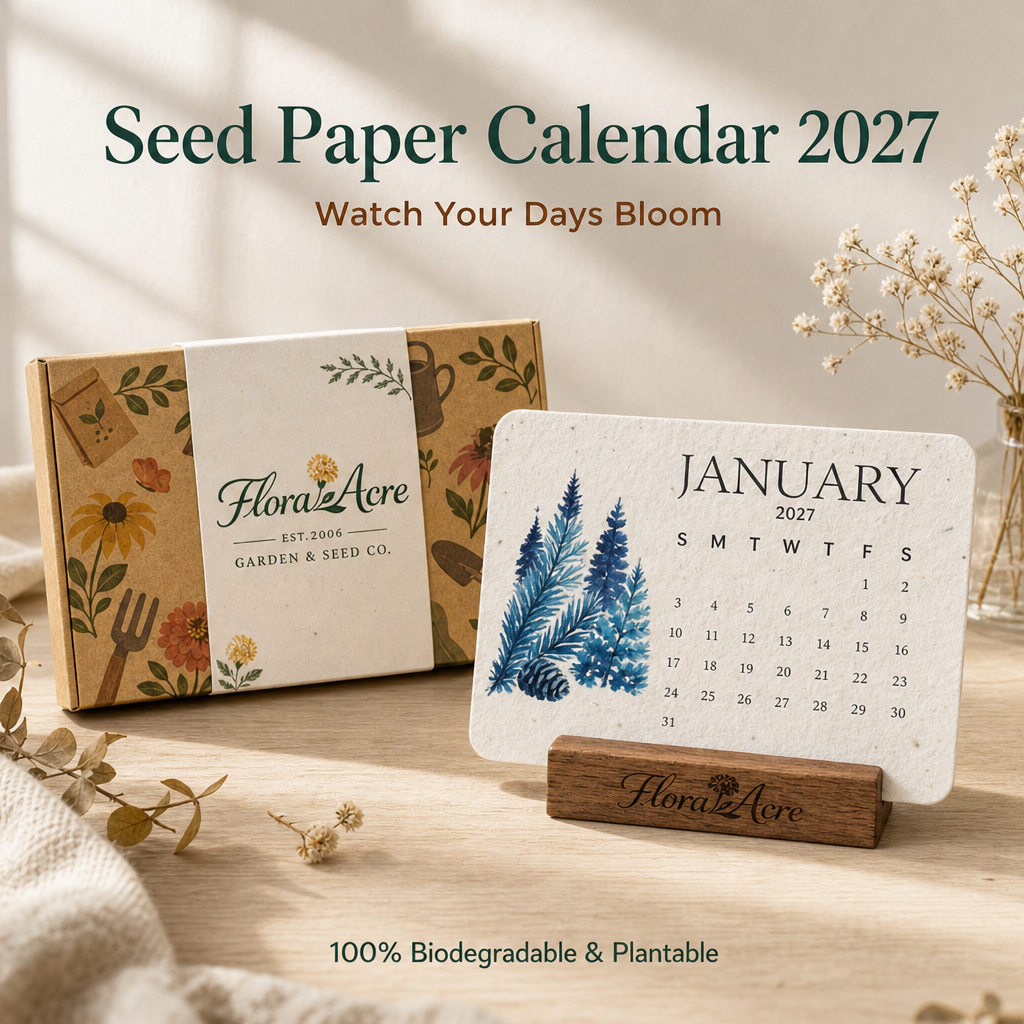 🌱 Plantable Seed Calendar for 2027 🌱 – A year of blooming beauty; new life on every page! 🎁