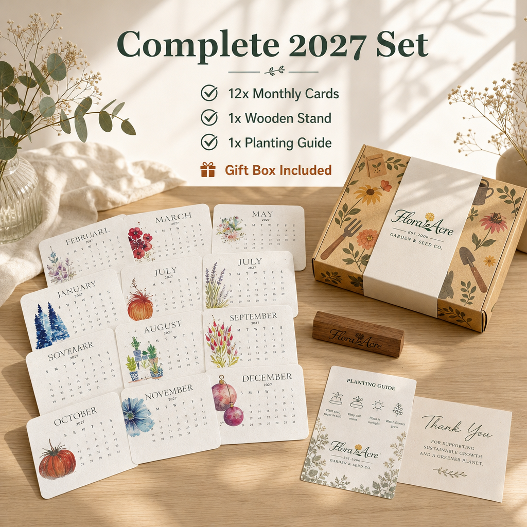 🌱 Plantable Seed Calendar for 2027 🌱 – A year of blooming beauty; new life on every page! 🎁