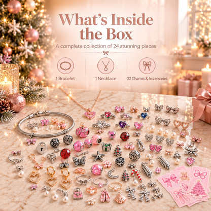🎄 2026 Christmas Jewelry Advent Calendar for Women – 💖 24 Days of Surprise Charms, Bracelet & Necklace Gift Set ✨
