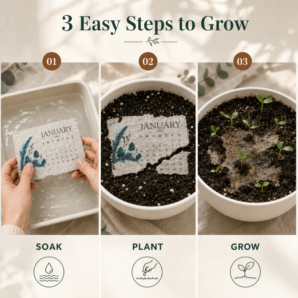 🌱 Plantable Seed Calendar for 2027 🌱 – A year of blooming beauty; new life on every page! 🎁