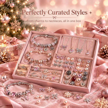 🎄 2026 Christmas Jewelry Advent Calendar for Women – 💖 24 Days of Surprise Charms, Bracelet & Necklace Gift Set ✨