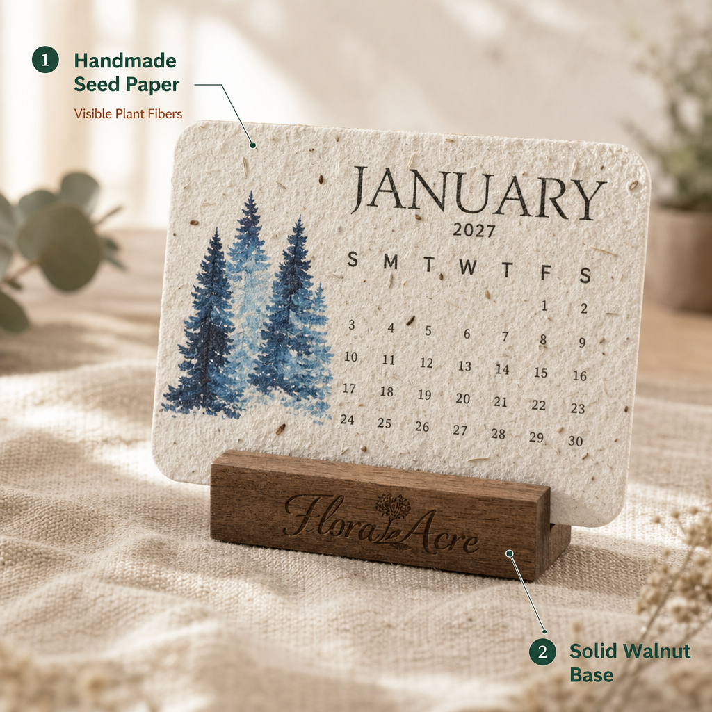 🌱 Plantable Seed Calendar for 2027 🌱 – A year of blooming beauty; new life on every page! 🎁